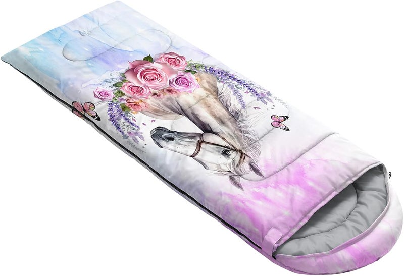 HOSIMA Dear Hunting Pattern Cold Weather Sleeping Bags for Kids Adults,Black Light Weight Waterproof Sleeping Bags for Outdoors Hiking. - Image 4